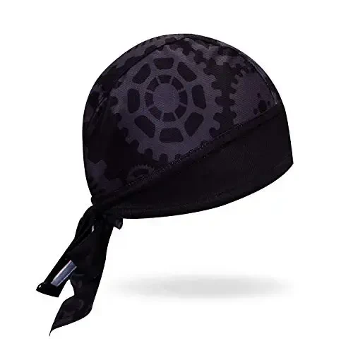 JPOJPO Women Men's Cycling Cap MTB Bike Bicycle Hat Sweat Wicking Rags Helmet Liner Skull Breathable Head Wrap Sport - REDORANGE (1)