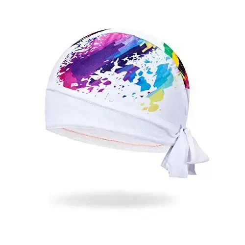 JPOJPO Women Men's Cycling Cap MTB Bike Bicycle Hat Sweat Wicking Rags Helmet Liner Skull Breathable Head Wrap Sport - 1