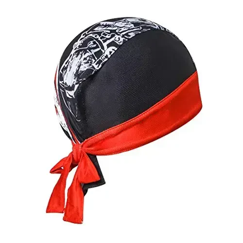 JPOJPO Sweat Wicking Cap Helmet Liner Skull Hat Breathable Cycling Head Wrap for Women Men Outdoor Activities Sport - 2