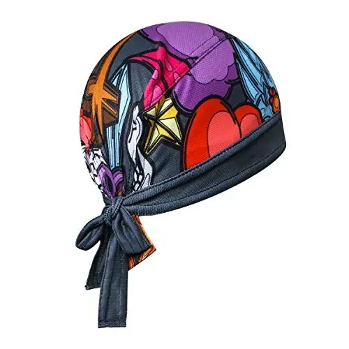 JPOJPO Sweat Wicking Cap Helmet Liner Skull Hat Breathable Cycling Head Wrap for Women Men Outdoor Activities Sport - 2