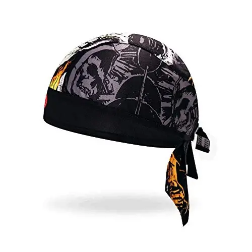 JPOJPO Sweat Wicking Cap Helmet Liner Skull Hat Breathable Cycling Head Wrap for Women Men Outdoor Activities Sport - 1