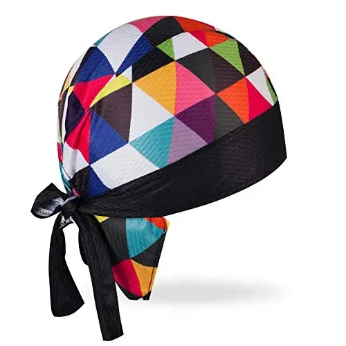 JPOJPO Sweat Wicking Cap Helmet Liner Skull Hat Breathable Cycling Head Wrap for Women Men Outdoor Activities Sport - REDORANGE (1)