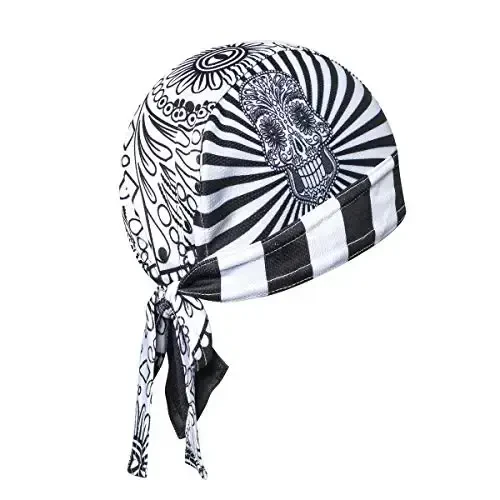 JPOJPO Sweat Wicking Cap Helmet Liner Skull Hat Breathable Cycling Head Wrap for Women Men Outdoor Activities Sport - 2