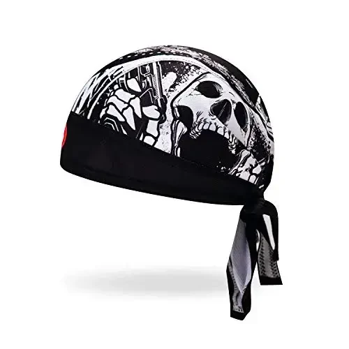 JPOJPO Sweat Wicking Cap Helmet Liner Skull Hat Breathable Cycling Head Wrap for Women Men Outdoor Activities Sport - 1