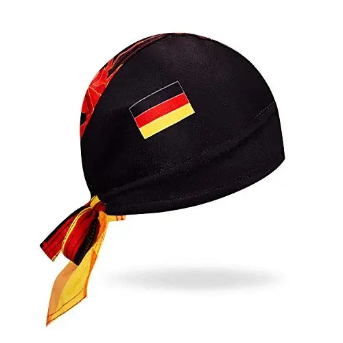 JPOJPO Sweat Wicking Cap Helmet Liner Skull Hat Breathable Cycling Head Wrap for Women Men Outdoor Activities Sport - REDORANGE (1)