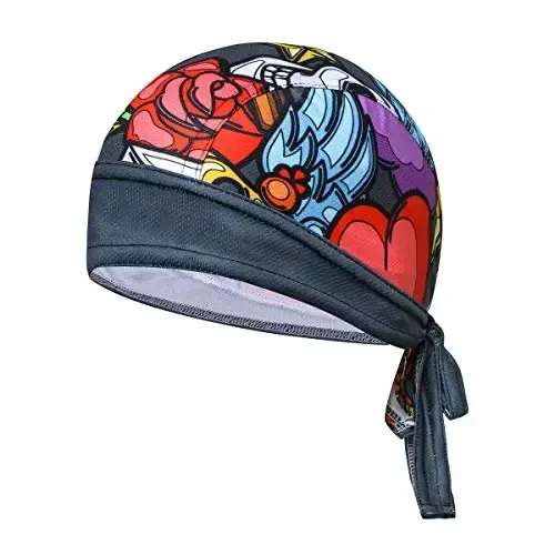 JPOJPO Sweat Wicking Cap Helmet Liner Skull Hat Breathable Cycling Head Wrap for Women Men Outdoor Activities Sport 
