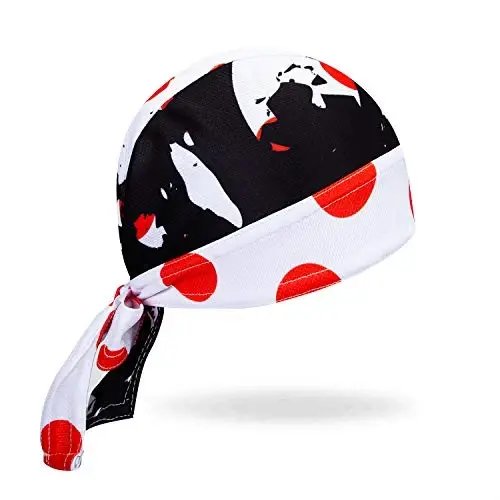 JPOJPO Women Men's Cycling Cap MTB Bike Bicycle Hat Sweat Wicking Rags Helmet Liner Skull Breathable Head Wrap Sport - REDORANGE (1)
