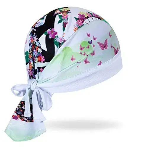 JPOJPO Women Men's Cycling Cap MTB Bike Bicycle Hat Sweat Wicking Rags Helmet Liner Skull Breathable Head Wrap Sport - 2