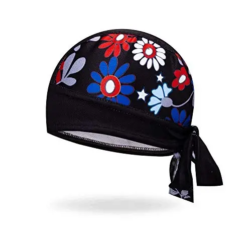 JPOJPO Women Men's Cycling Cap MTB Bike Bicycle Hat Sweat Wicking Rags Helmet Liner Skull Breathable Head Wrap Sport - REDORANGE