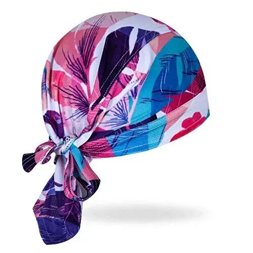 JPOJPO Women Men's Cycling Cap MTB Bike Bicycle Hat Sweat Wicking Rags Helmet Liner Skull Breathable Head Wrap Sport - redorange (1)