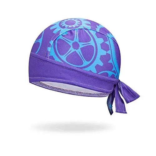 JPOJPO Women Men's Cycling Cap MTB Bike Bicycle Hat Sweat Wicking Rags Helmet Liner Skull Breathable Head Wrap Sport - redorange