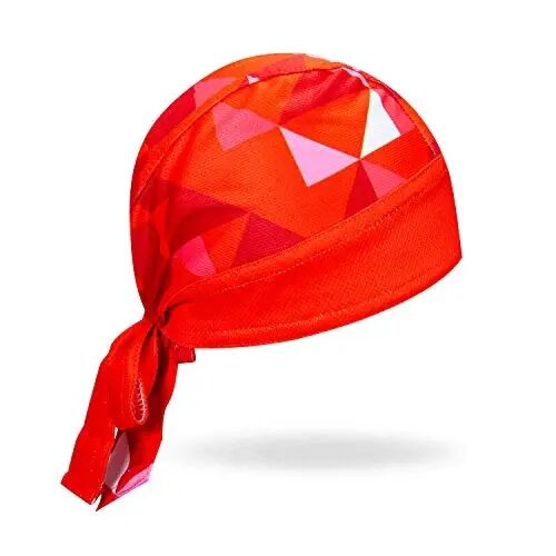 JPOJPO Women Men's Cycling Cap MTB Bike Bicycle Hat Sweat Wicking Rags Helmet Liner Skull Breathable Head Wrap Sport - redorange (1)