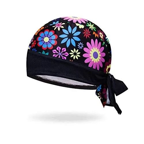 JPOJPO Women Men's Cycling Cap MTB Bike Bicycle Hat Sweat Wicking Rags Helmet Liner Skull Breathable Head Wrap Sport - redorange