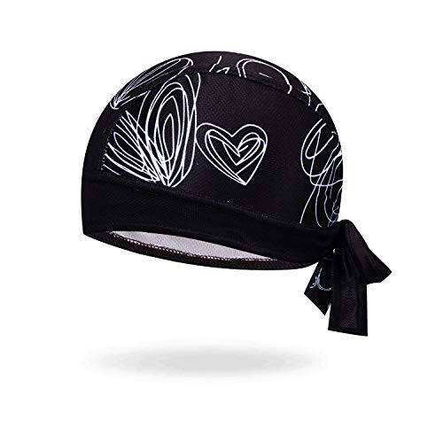 JPOJPO Women Men's Cycling Cap MTB Bike Bicycle Hat Sweat Wicking Rags Helmet Liner Skull Breathable Head Wrap Sport - 1