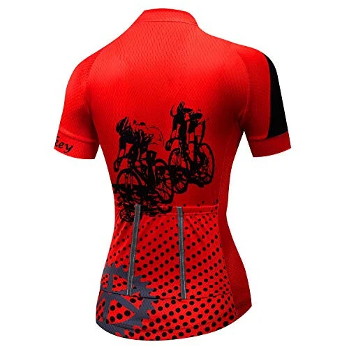 JPOJPO Women's Cycling Jersey Women Bike Jersey Summer Bicycle Clothing Pro MTB Road Girl Cycling Shirts Tops Quick Dry, Breathable, Cd5818, Large - JPOJPO (1)