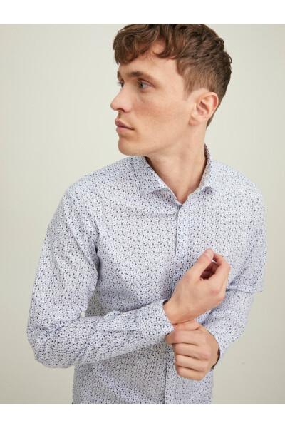 Jprblablackpool Stretch Shırt Ls Aw22 Sn-White SLIM FIT - 2