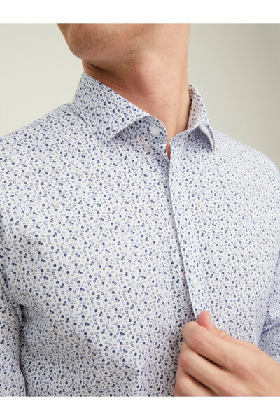 Jprblablackpool Stretch Shırt Ls Aw22 Sn-White SLIM FIT - 3