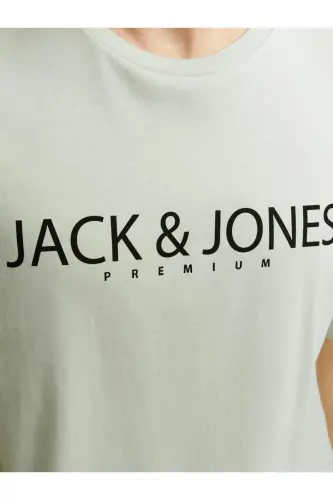 Jprblajack Ss Crew Neck Fst Ln Erkak T-shirt-Green Tint - 12