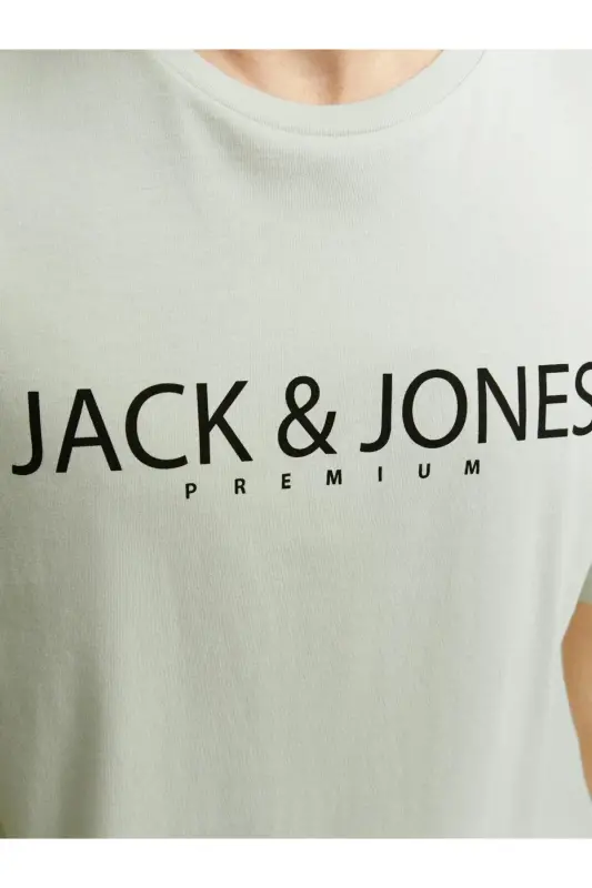 Jprblajack Ss Crew Neck Fst Ln Erkak T-shirt-Green Tint - 5
