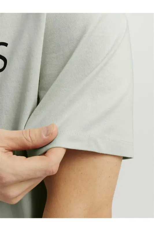 Jprblajack Ss Crew Neck Fst Ln Erkak T-shirt-Green Tint - 6