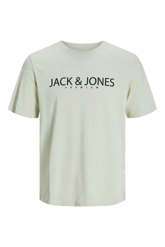 Jprblajack Ss Crew Neck Fst Ln Erkek T-shırt-Green Tint - JACK & JONES