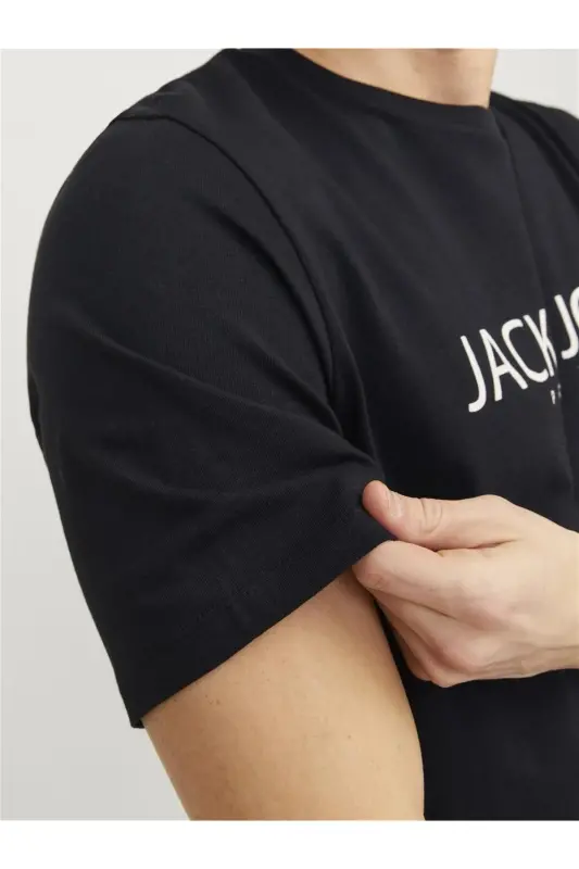 JPRBLAJACK SS TEE CREW NECK FST LN Black - Black Onyx - 5