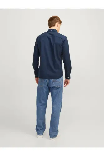 JPRBLUBROOK OXFORD SHIRT L/S NOOS-Navy Blazer - 4