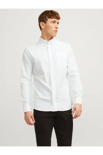 JprBrook Oxford Gömlek 12192150-Beyaz - JACK & JONES (1)