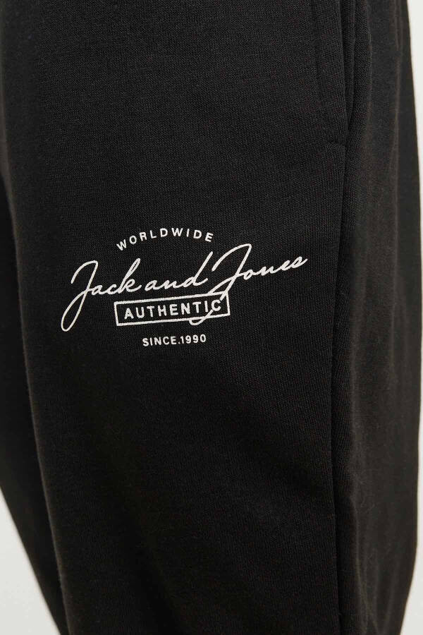 JPSTGORDON Unbrushed Black Men's Sweatpants - 4