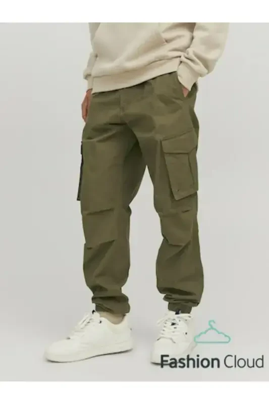 JPSTKANE JJNOAH Cuffed Cargo Pants Khaki - 3