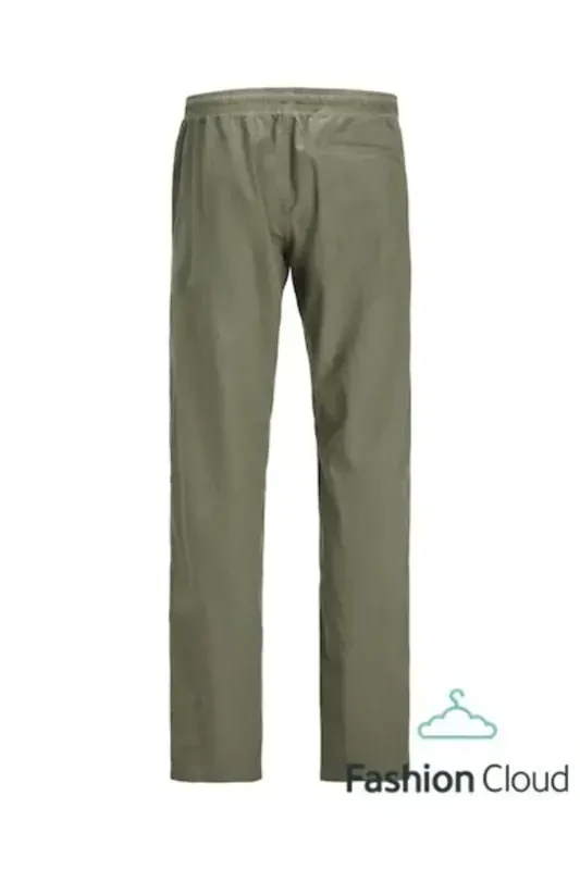 Erkek Yeşil Jpstkane Summer Linen Blend Jogger Sn Pantolon 12248606-Dustyoliv-DUSTY OLİVE - 2