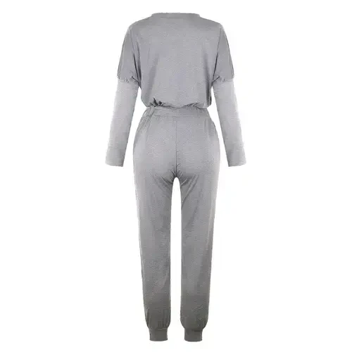 Jsaierl 2024 Lounge Sets for Women Fall 2 Piece Outfits Tracksuit Jogger Set Long Sleeve Tops and Long Pants with Pockets - 6
