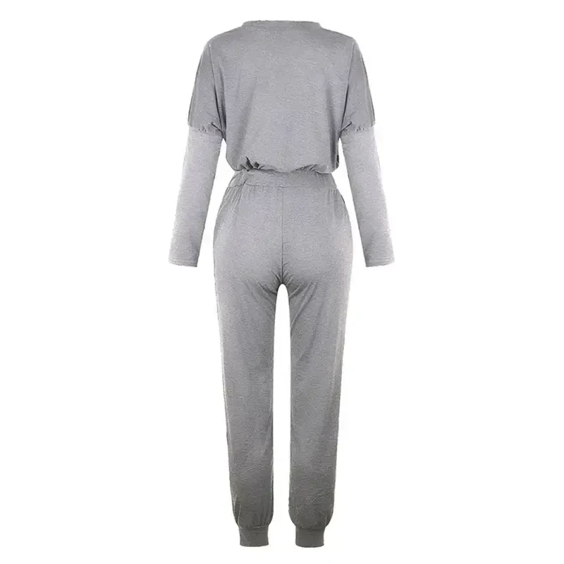 Jsaierl 2024 Lounge Sets for Women Fall 2 Piece Outfits Tracksuit Jogger Set Long Sleeve Tops and Long Pants with Pockets - 6