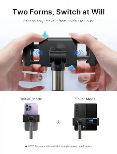 JSAUX Cup Holder Universal Mount for Foldable Phone, Car Truck Cradle Compatible With iPad Mini, Samsung Galaxy Z Fold 6/5/4, Pixel 9 Pro, Xiaomi Mix Fold 4/3/2 - 3