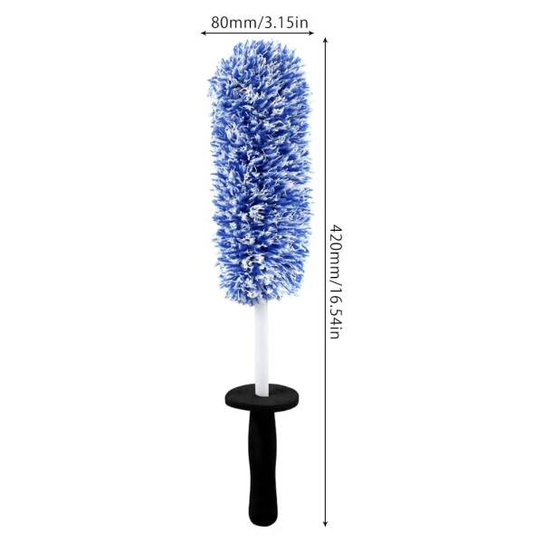 JTWEEN Car Wheel Tire Rim Detailing Cleaning Brush Microfiber Auto Care Washing Tool - 3