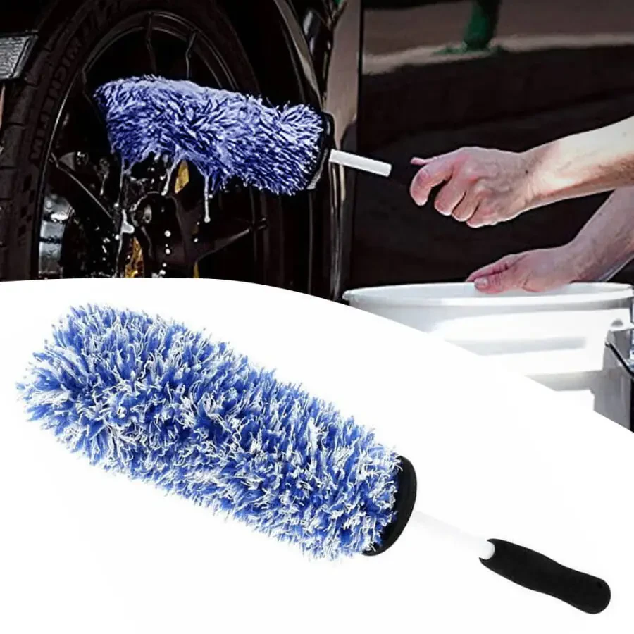 JTWEEN Car Wheel Tire Rim Detailing Cleaning Brush Microfiber Auto Care Washing Tool - 7