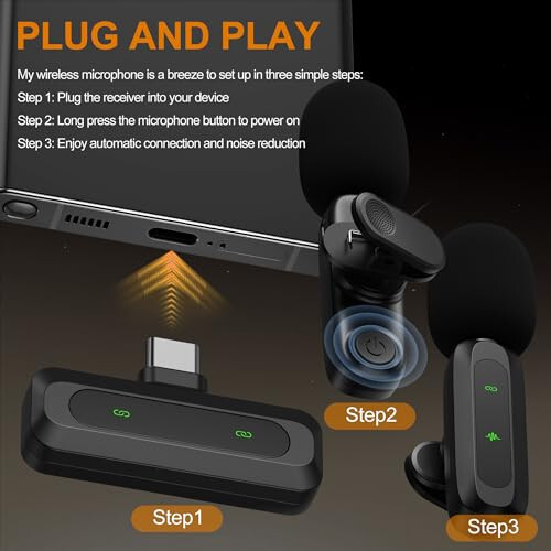 Jubolion Wireless Lavalier Microphone for iPhone, iPad, Android - 100FT Transmission, 360° Omnidirectional HD High Sensitivity Mic for Interview, Video Podcast, Vlog, YouTube, TikTok - 8