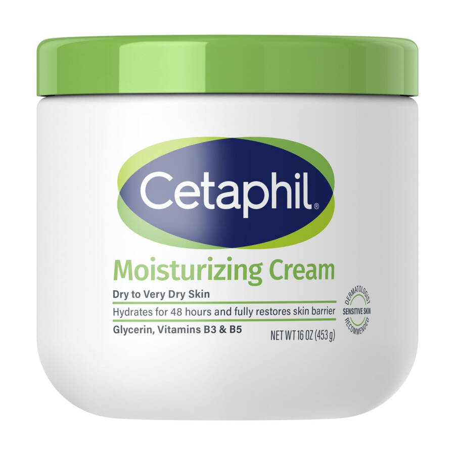 Juda quru teri uchun Cetaphil namlagundi kremok,Hidsiz, 16 fl uns - 2