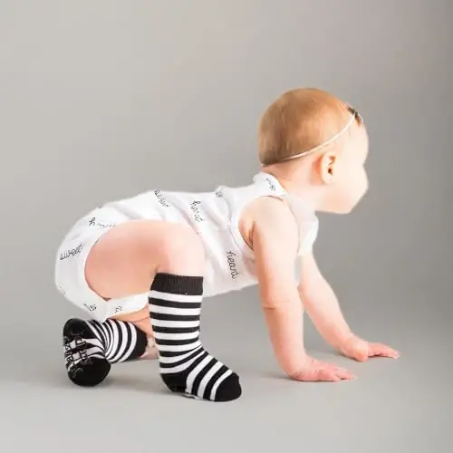 juDanzy Knee High Socks with Grips for Babies, Toddlers and Children - 4