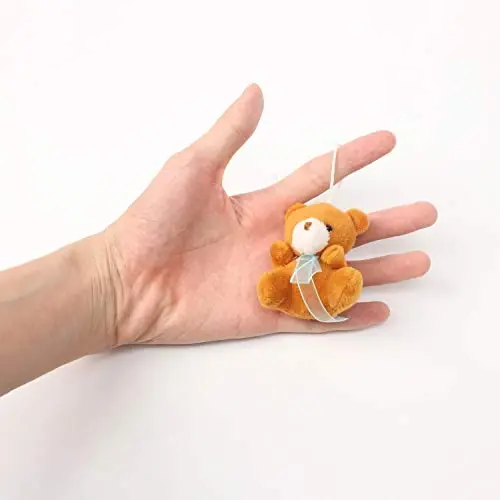 Juegoal 26 Pack Mini Animal Plush Toy Set, Cute Small Stuffed Animal Keychain Set, Goodie Bag Fillers, Carnival Prizes for Kids, Assortment Kids Valentine Gift Easter Egg Filter Party Favors - 3