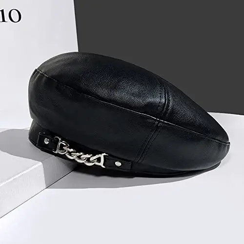 JUENAWMIU Ayollar PU charm fransuz rassomi beret kepkasi - Modazone (1)