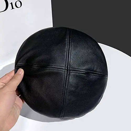 JUENAWMIU Ayollar PU charm fransuz rassomi beret kepkasi - 4
