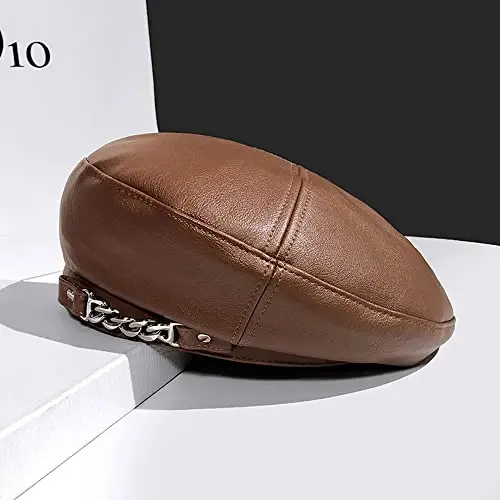 JUENAWMIU Ayollar PU Charm San'atkor Beret Qalpog'i - 2