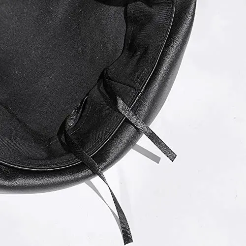 JUENAWMIU Women's PU Leather French Artist Beret Cap - 6
