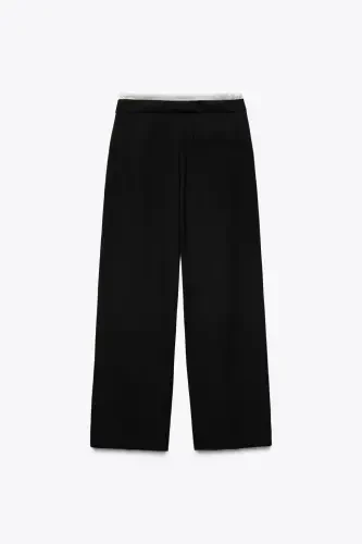 JUFT KAMARLI, KENG OYOQLI SHIM - Qora - ZARA (1)