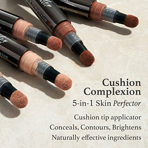 Julep Cushion Complexion Concealer & Corrector Stick - 100 Alabaster - Infused with Turmeric & Hyaluronic Acid - Medium Coverage - Natural Finish - 2