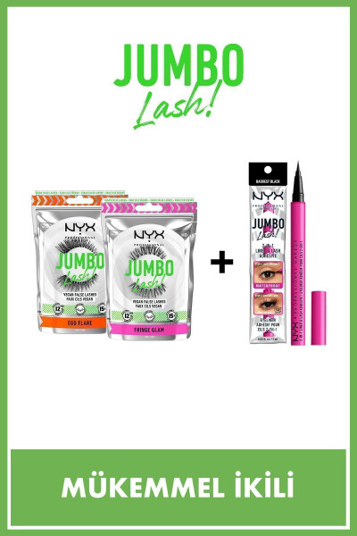 Jumbo Lash 2 ta 1 da Eyeliner va Kirpik Yopishtiruvchi - Baddest Black - 13