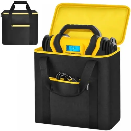 Jump Starter Case for DEWALT DXAEPS14 2000 Peak, Car Emergency Bag-Yellow | Pocket Stores Clamps Cables Accessories, Keeps Battery Booster Protected For Drivers, Road Trips And Trunk Kits, Bag Only - 1