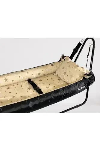 Jupiter Baby Hammock Black-Brown-Black - LOOVE BEBE (1)