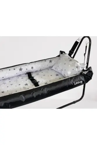 Jupiter Baby Hammock Black-Gray-Black - LOOVE BEBE (1)